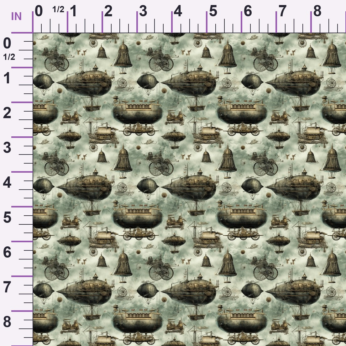 Victorian Aeronaut Pattern 1 Minky Fabric