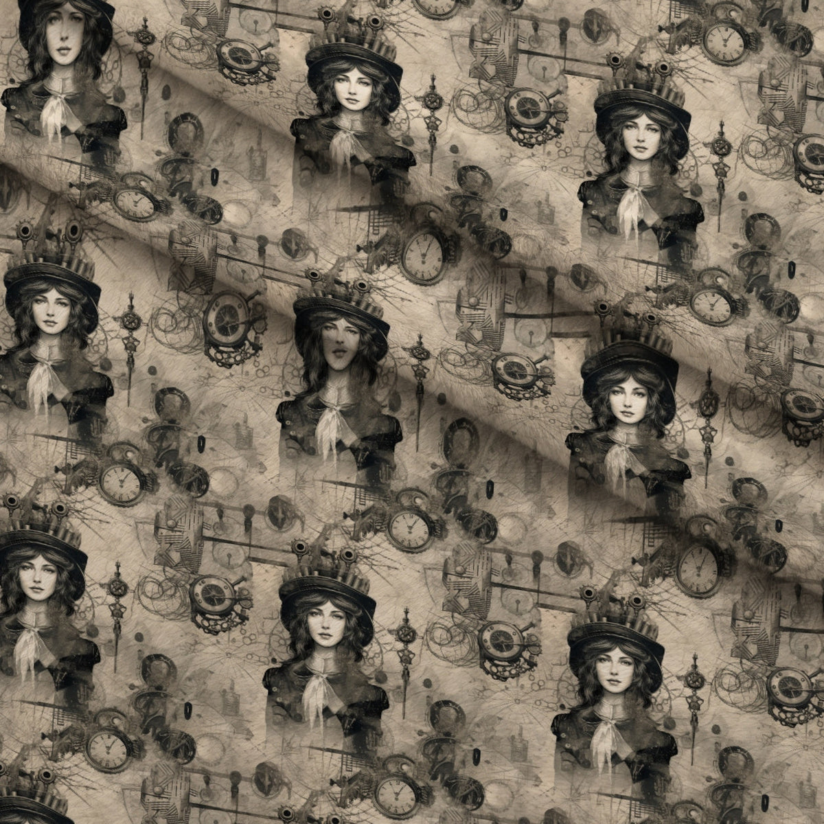 Victorian Aeronaut Pattern 2 Minky Fabric