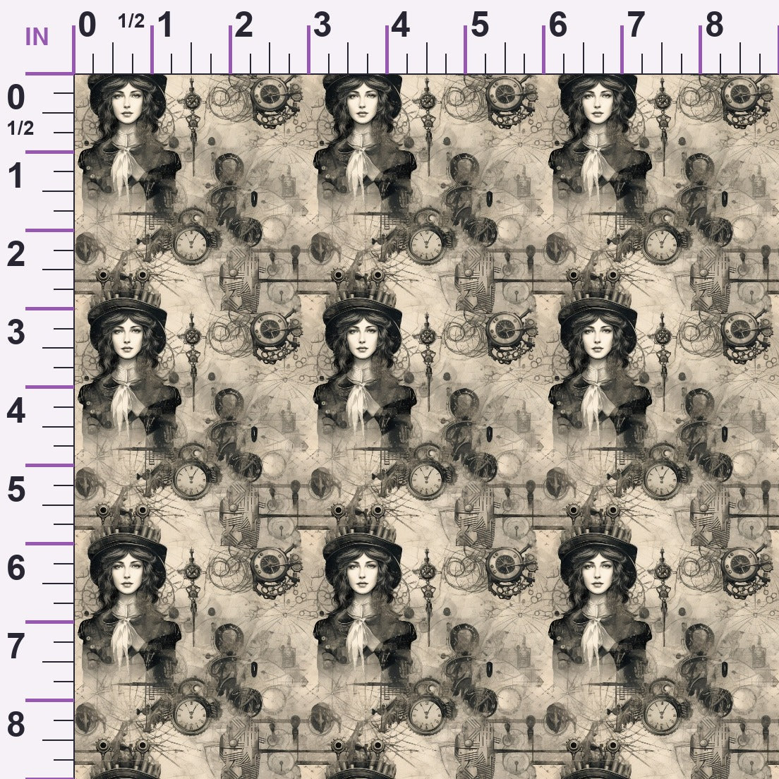 Victorian Aeronaut Pattern 2 Minky Fabric