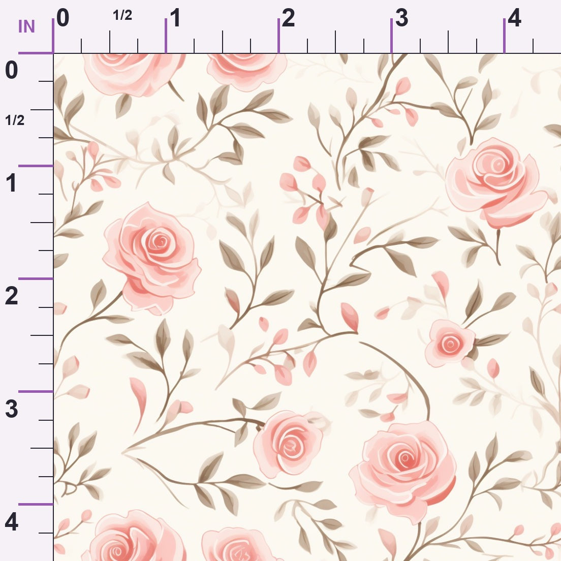 Vintage Blush Blooms Pattern 1 Minky Fabric
