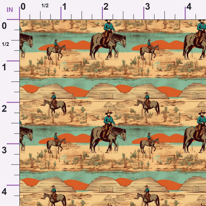 Vintage Frontier Pattern 16 Minky Fabric