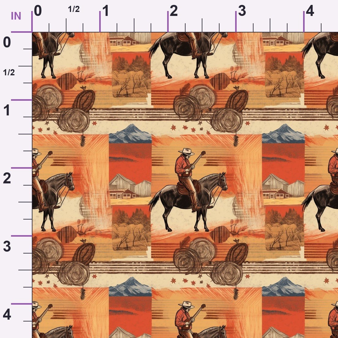 Vintage Frontier Pattern 20 Minky Fabric