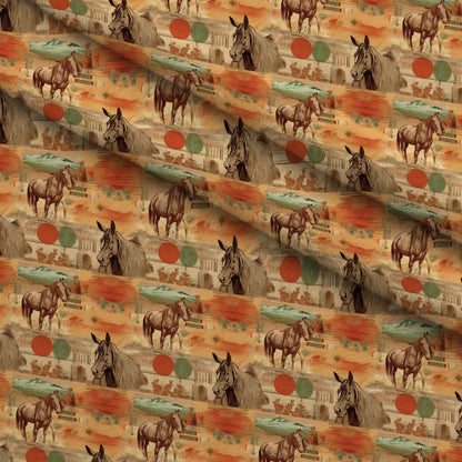 Vintage Frontier Pattern 9 Minky Fabric