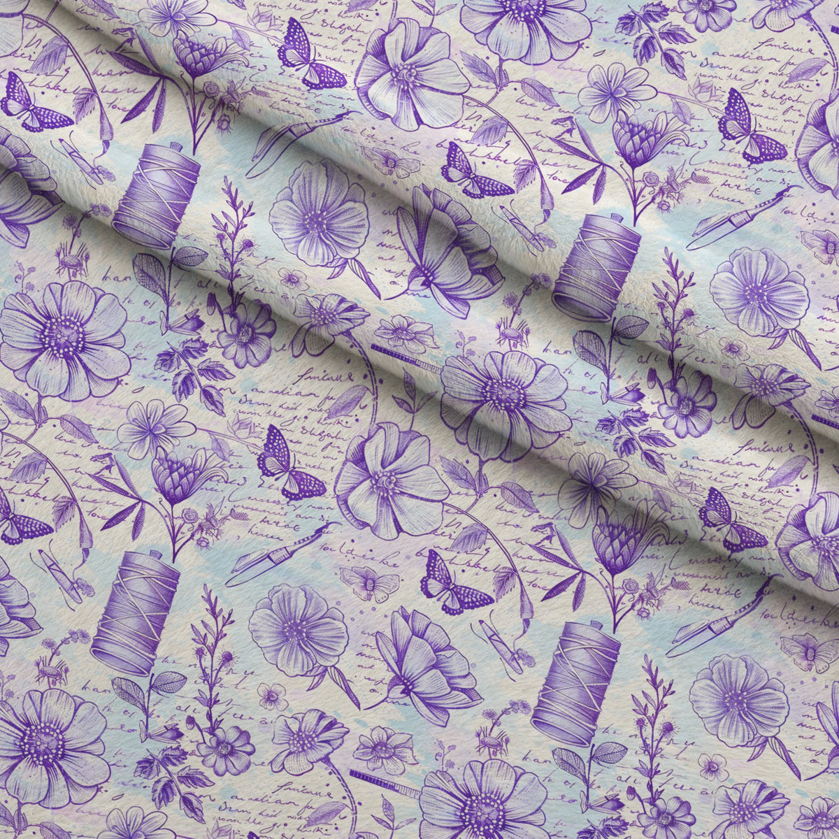 Vintage Notions Pattern 1 Minky Fabric
