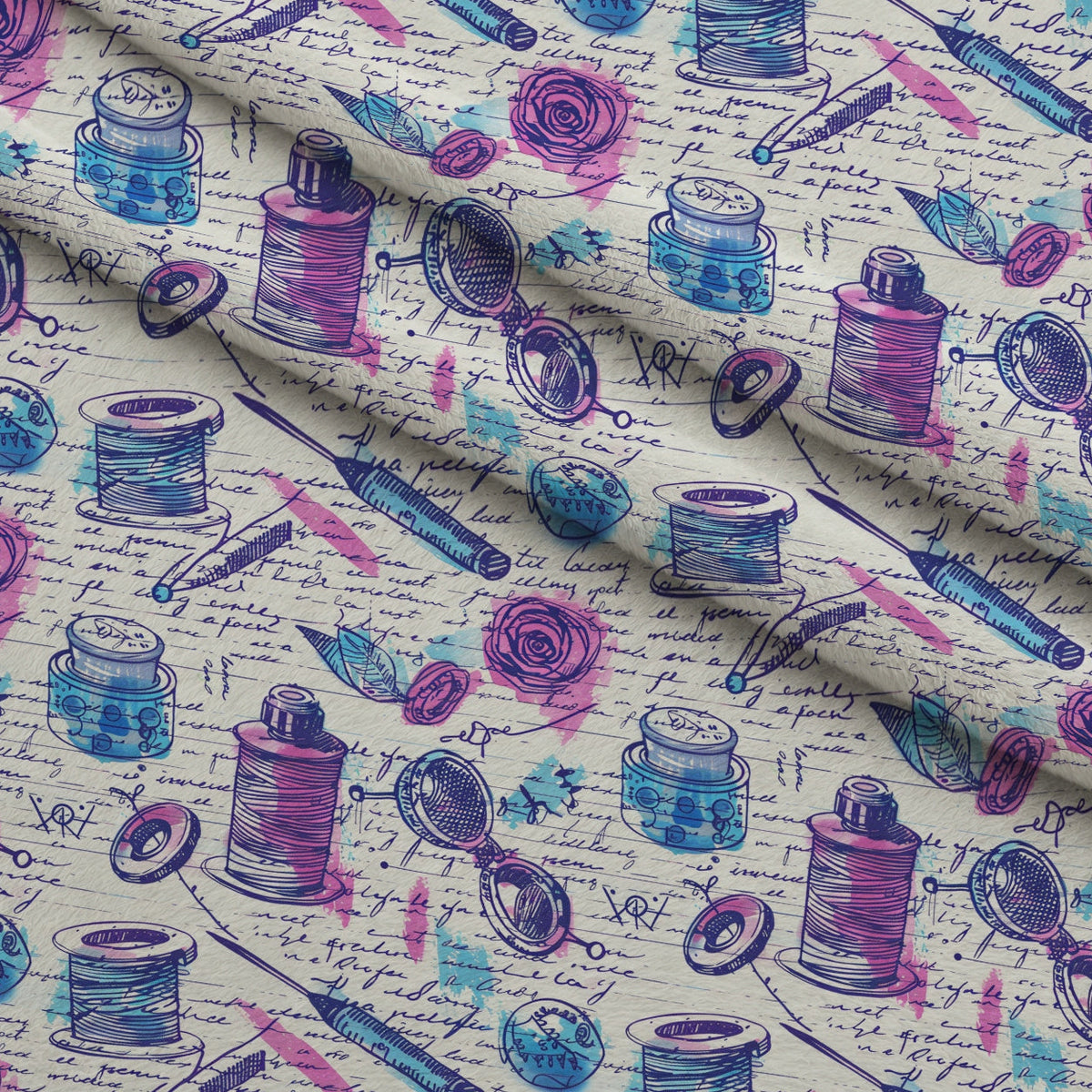 Vintage Notions Pattern 10 Minky Fabric