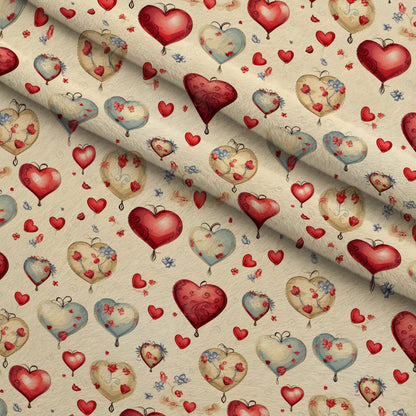 Vintage Valentines Day Pattern 2 Minky Fabric
