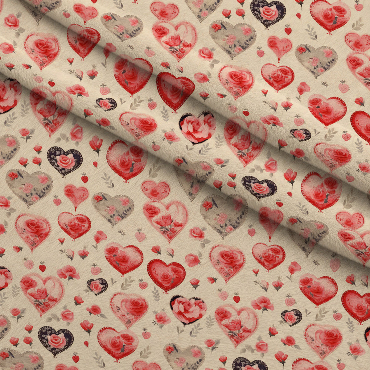 Vintage Valentines Day Pattern 4 Minky Fabric