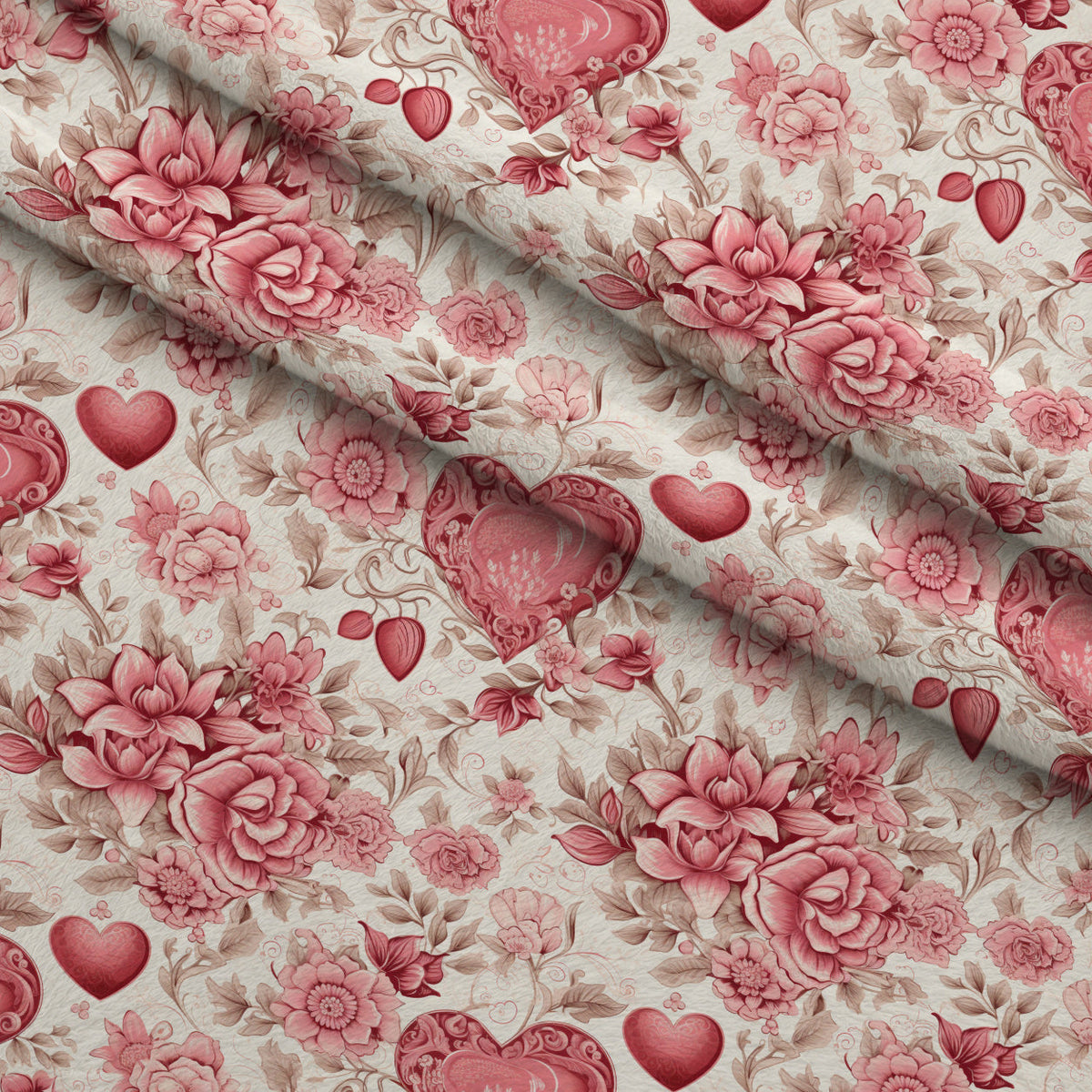Vintage Valentines Day Pattern 7 Minky Fabric