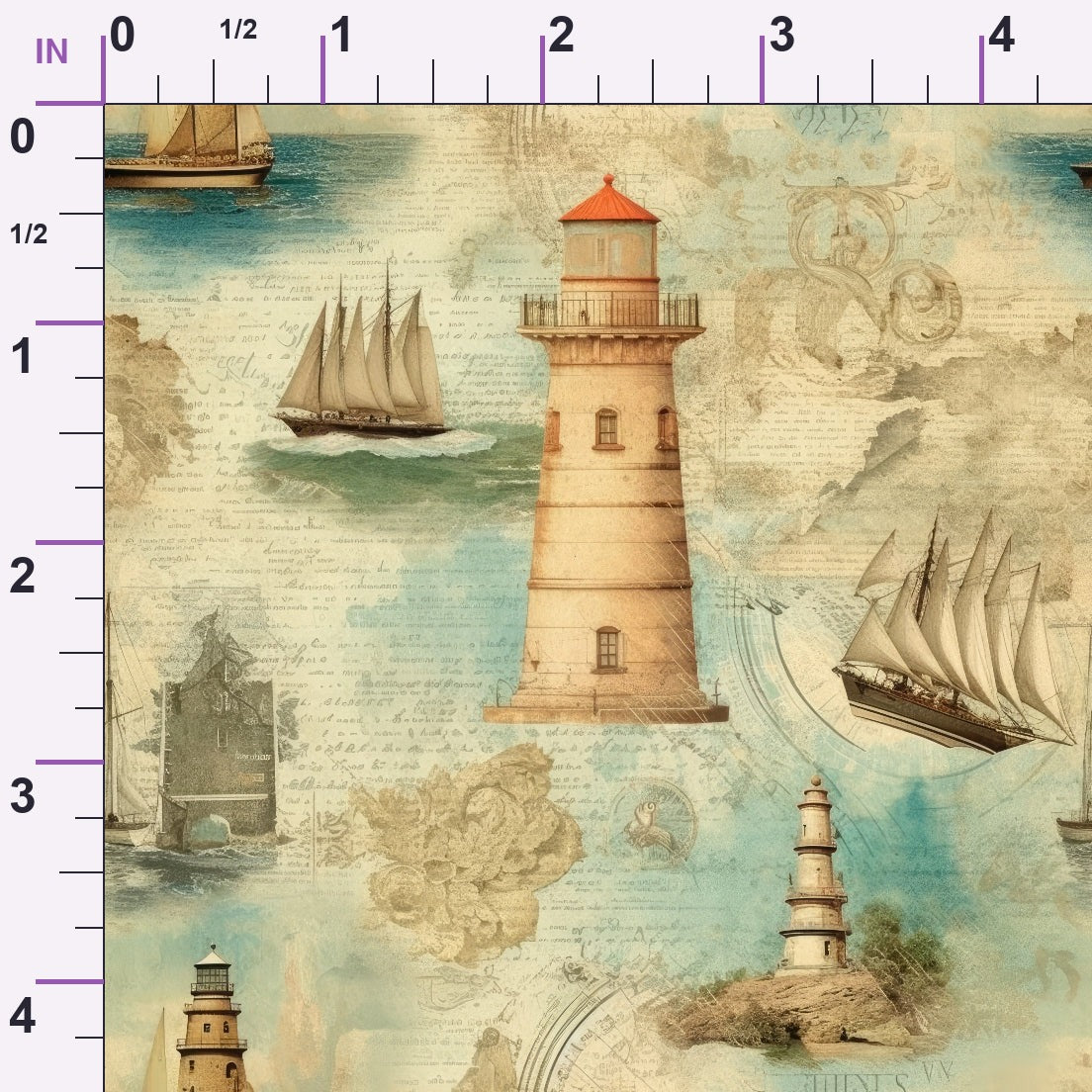 Vintage Voyage Pattern 2 Minky Fabric