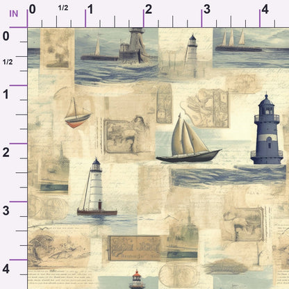Vintage Voyage Pattern 3 Minky Fabric