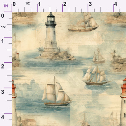 Vintage Voyage Pattern 4 Minky Fabric