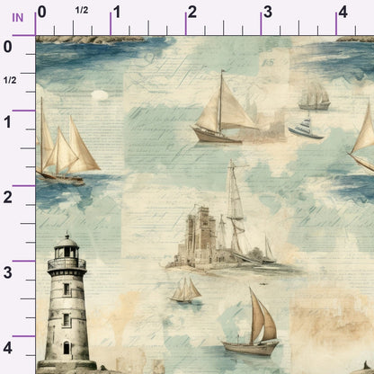 Vintage Voyage Pattern 7 Minky Fabric