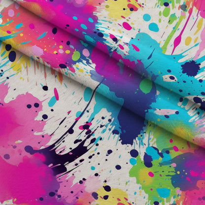 Vivid Splatter Pop Pattern 1 Minky Fabric