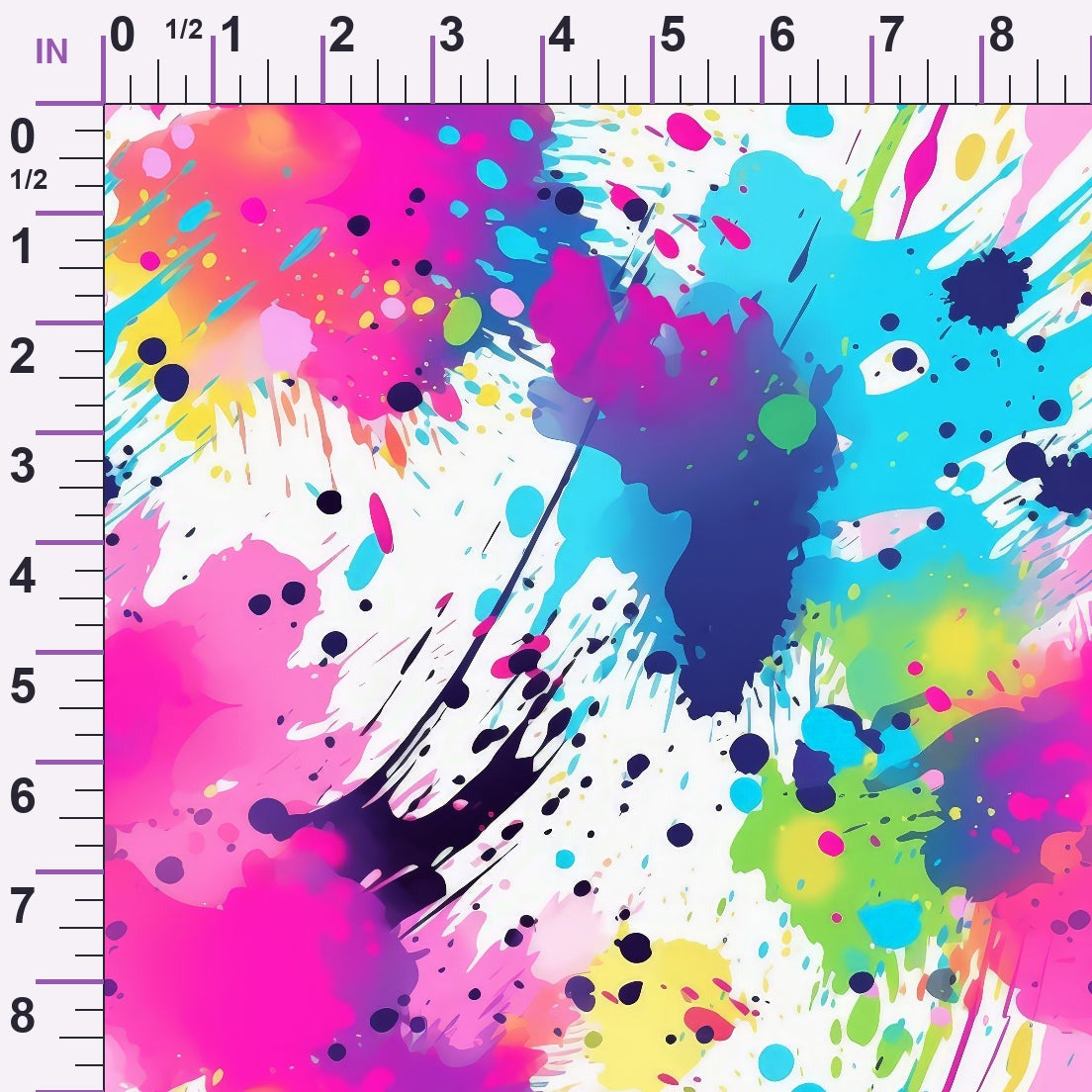 Vivid Splatter Pop Pattern 1 Minky Fabric