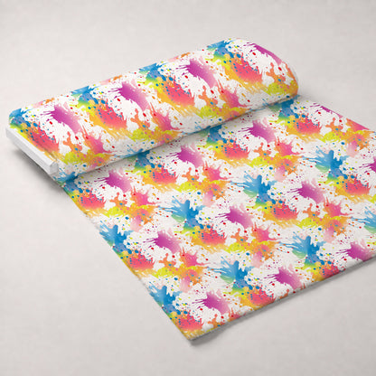 Vivid Splatter Pop Pattern 10 Minky Fabric