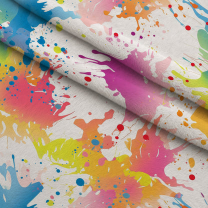 Vivid Splatter Pop Pattern 10 Minky Fabric