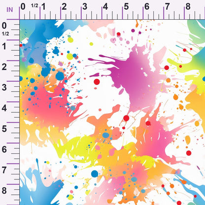 Vivid Splatter Pop Pattern 10 Minky Fabric