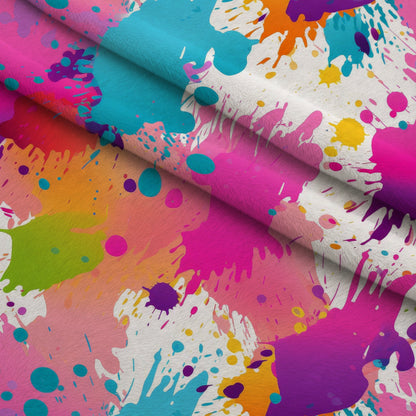 Vivid Splatter Pop Pattern 11 Minky Fabric