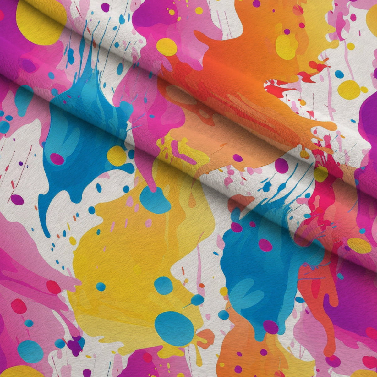 Vivid Splatter Pop Pattern 12 Minky Fabric