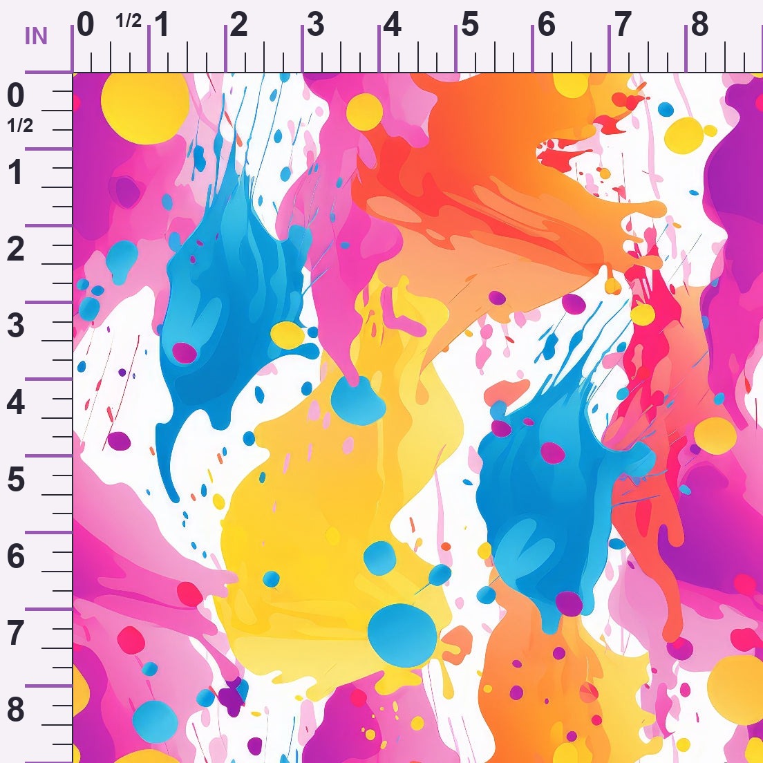 Vivid Splatter Pop Pattern 12 Minky Fabric