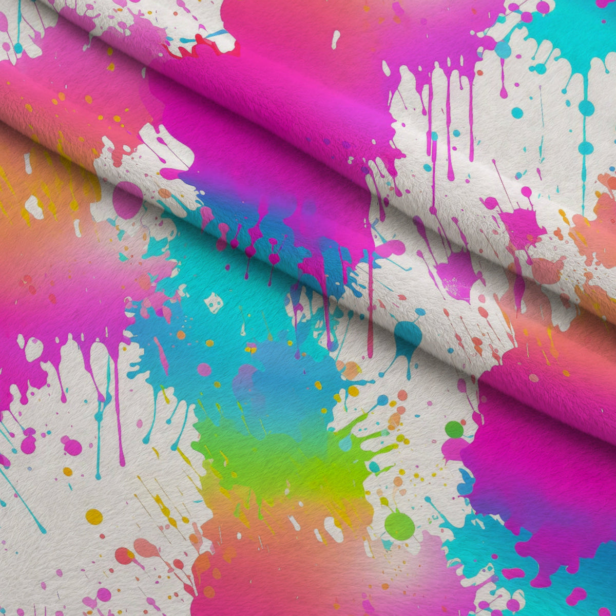 Vivid Splatter Pop Pattern 2 Minky Fabric