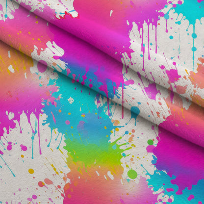 Vivid Splatter Pop Pattern 2 Minky Fabric