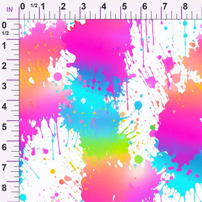 Vivid Splatter Pop Pattern 2 Minky Fabric