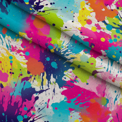Vivid Splatter Pop Pattern 3 Minky Fabric