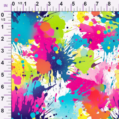 Vivid Splatter Pop Pattern 3 Minky Fabric