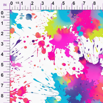 Vivid Splatter Pop Pattern 4 Minky Fabric