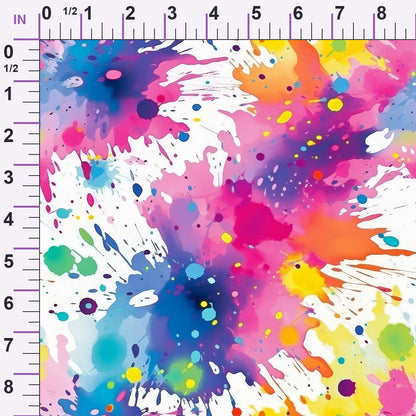 Vivid Splatter Pop Pattern 5 Minky Fabric