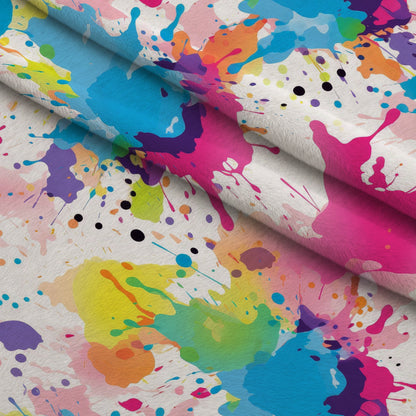 Vivid Splatter Pop Pattern 7 Minky Fabric