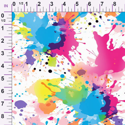 Vivid Splatter Pop Pattern 7 Minky Fabric