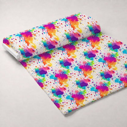 Vivid Splatter Pop Pattern 8 Minky Fabric
