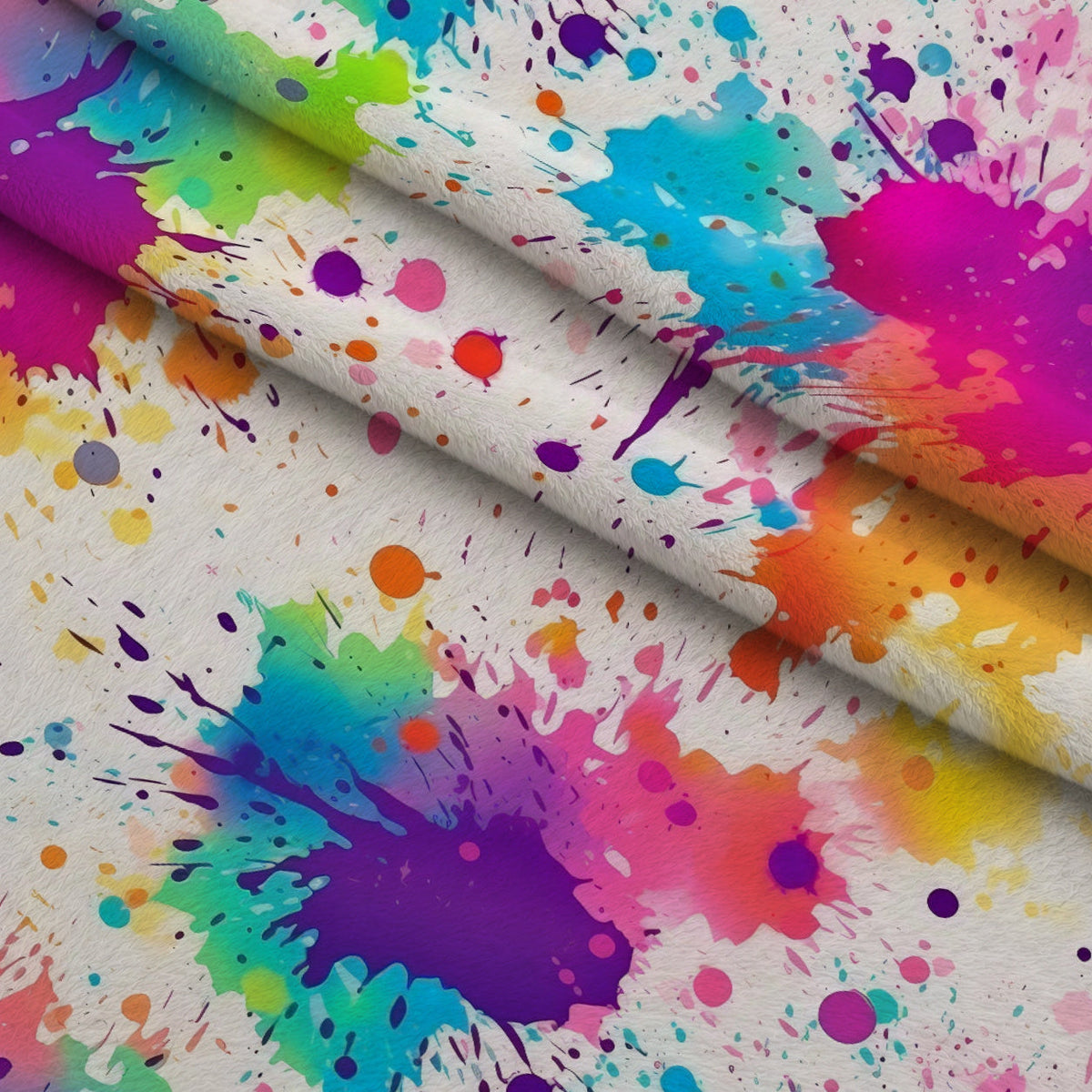 Vivid Splatter Pop Pattern 8 Minky Fabric