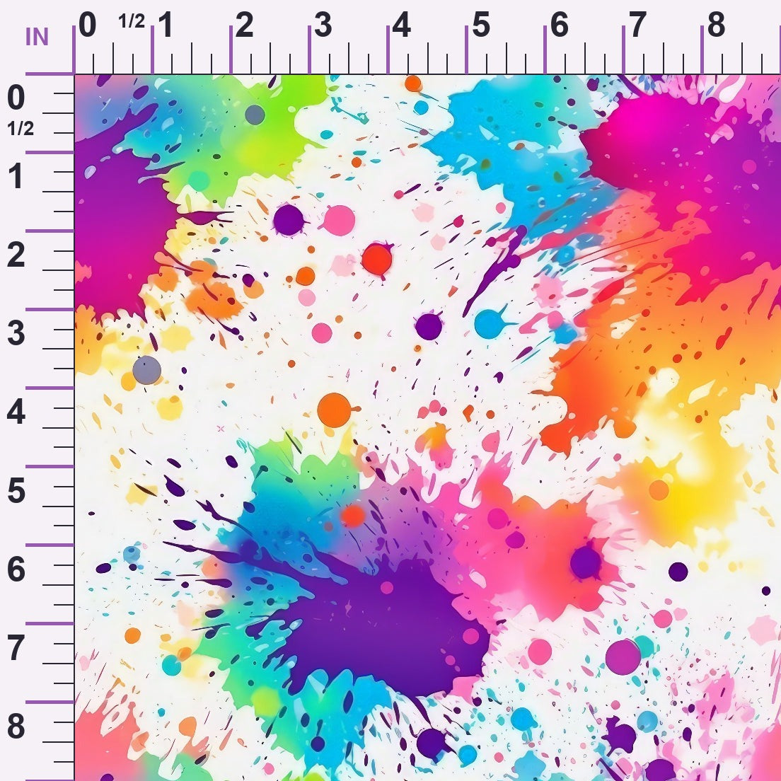 Vivid Splatter Pop Pattern 8 Minky Fabric