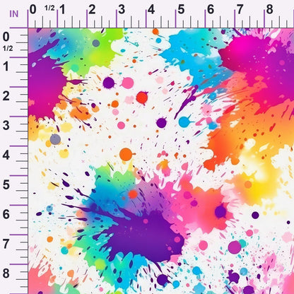 Vivid Splatter Pop Pattern 8 Minky Fabric