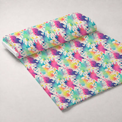 Vivid Splatter Pop Pattern 9 Minky Fabric