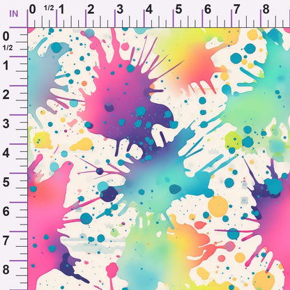 Vivid Splatter Pop Pattern 9 Minky Fabric