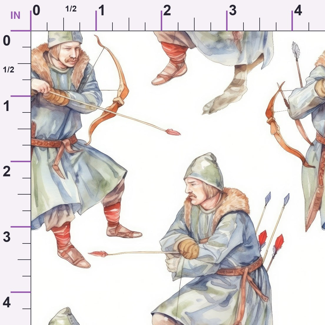 Watercolor Archery Minky Fabric