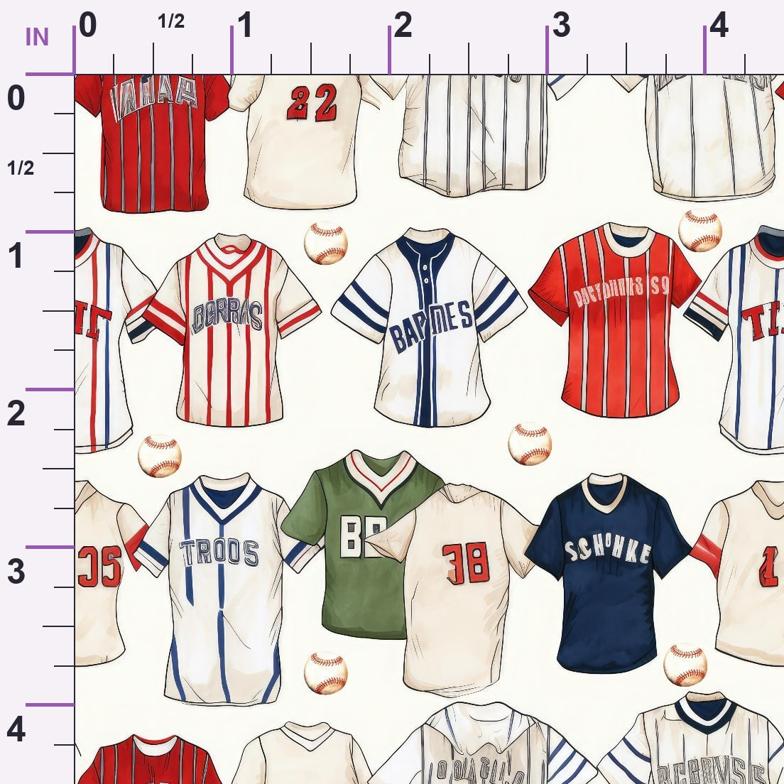 Watercolor Baseball Minky Fabric