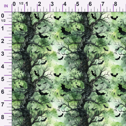 Watercolor Halloween Bats Pattern 2 Minky Fabric