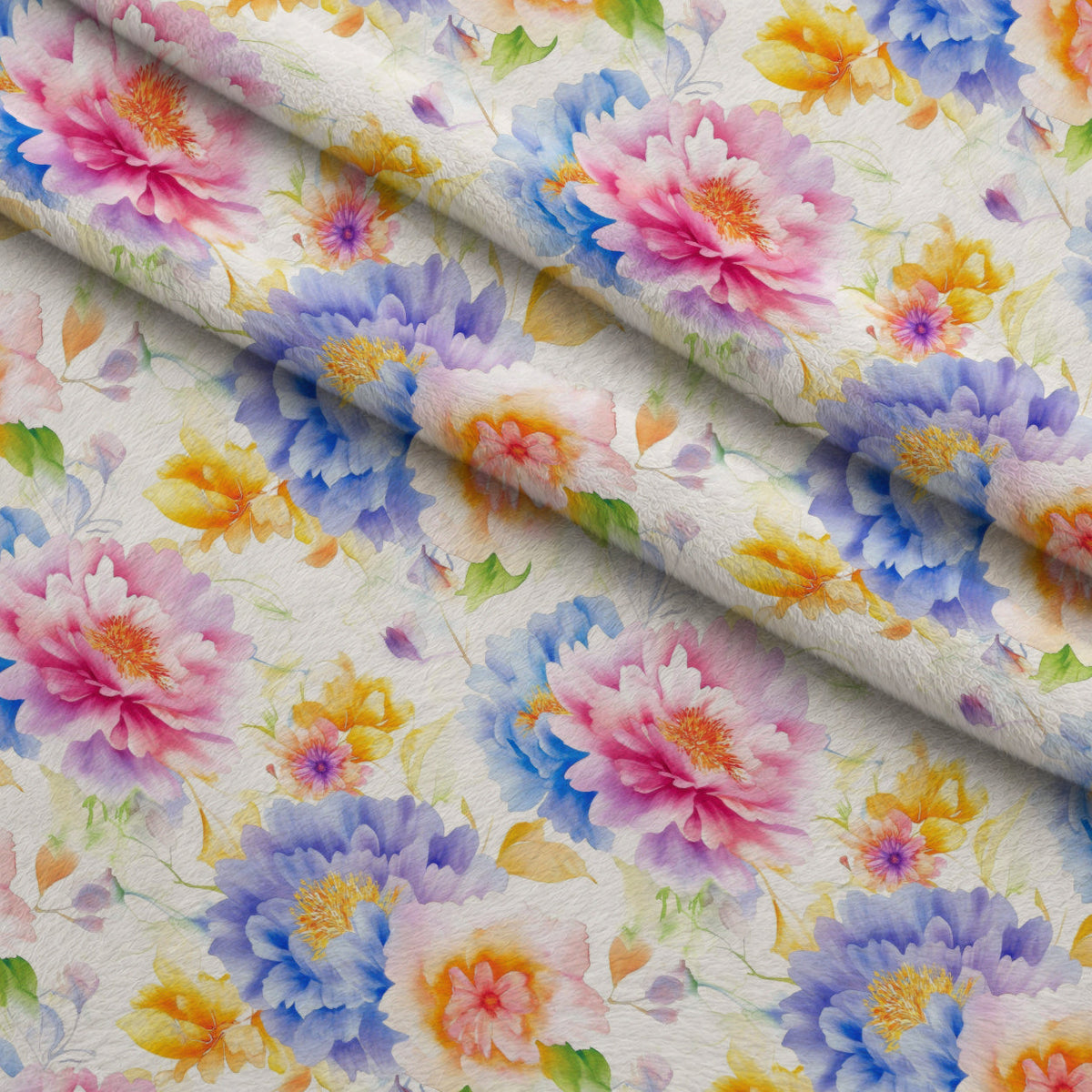 Watercolor Petal Garden Pattern 5 Minky Fabric