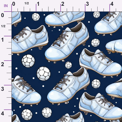 Watercolor Soccer Minky Fabric