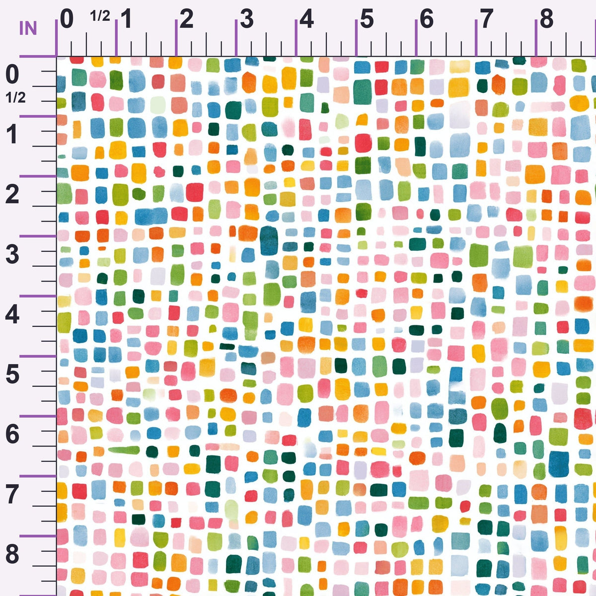 Watercolor Tiles Pattern 1 Minky Fabric