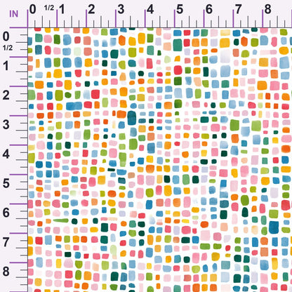 Watercolor Tiles Pattern 1 Minky Fabric