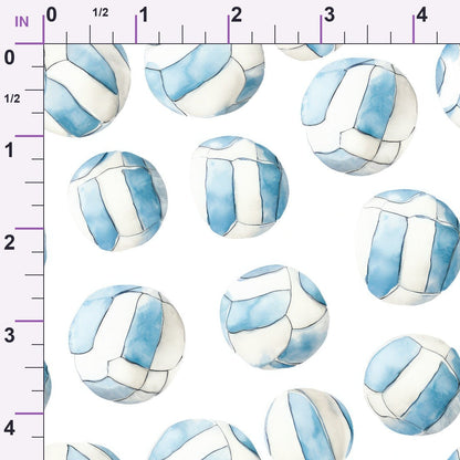 Watercolor Volleyball Minky Fabric