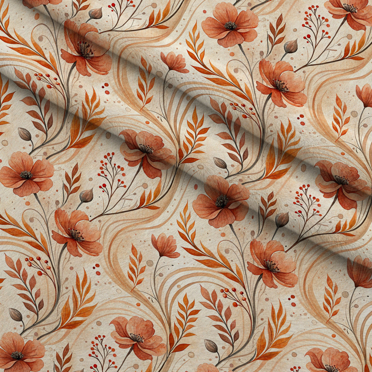 Watercolor Wanderings Pattern 1 Minky Fabric