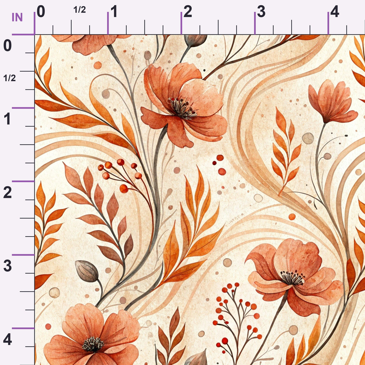 Watercolor Wanderings Pattern 1 Minky Fabric