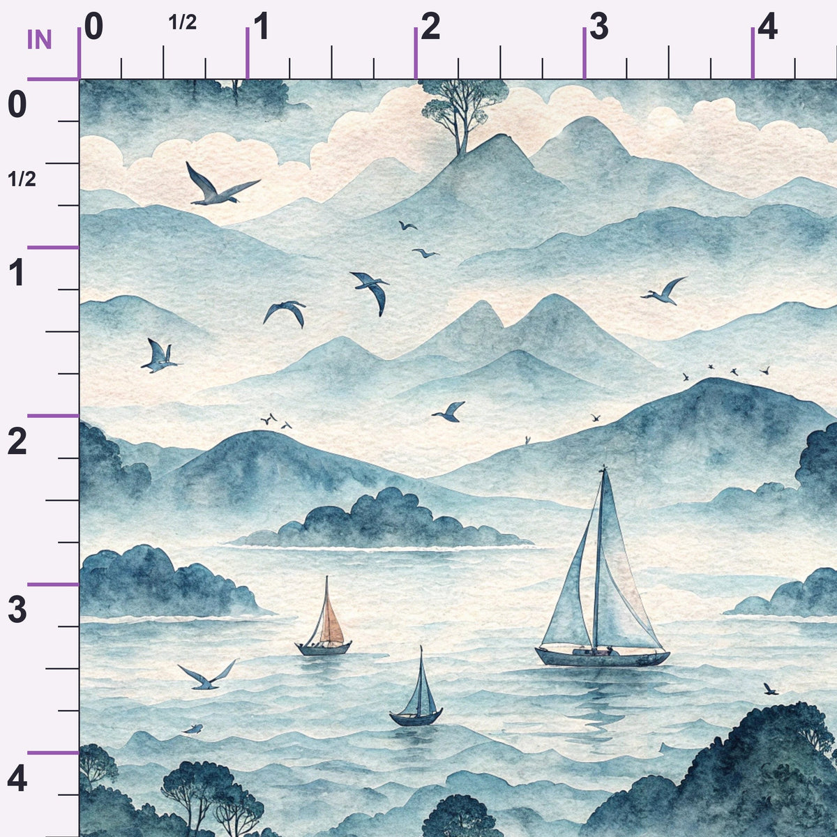Watercolor Wanderings Pattern 14 Minky Fabric